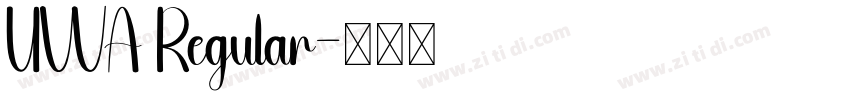 UWA Regular字体转换